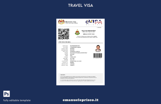 stile verificato Malesia e visto in modello Word e Pdf